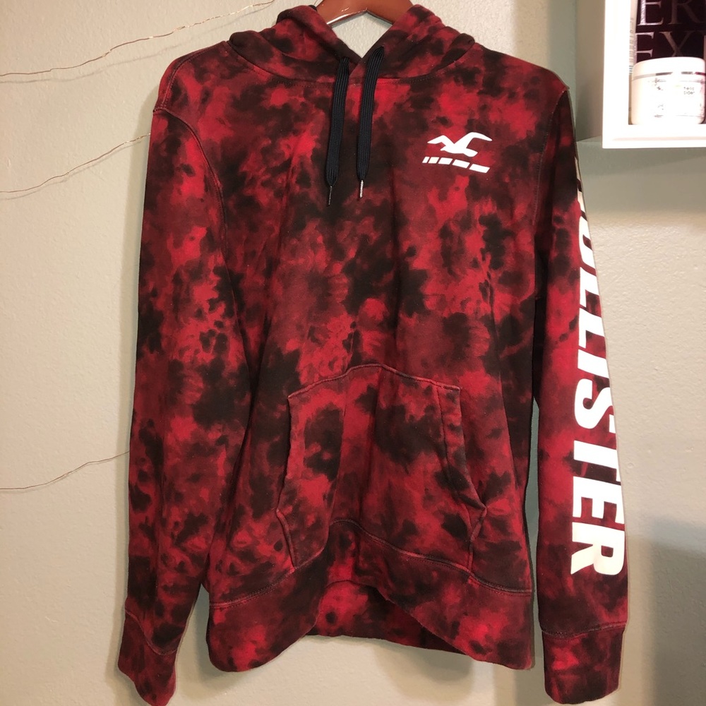 Red Tie-Dye Hollister Hoodie